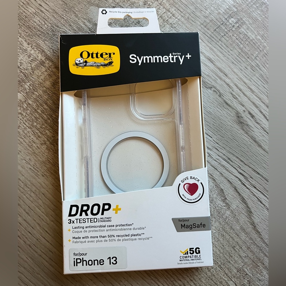 OtterBox Symmetry Clear Series Case for iPhone 13 Clear Glitter “Stardust”